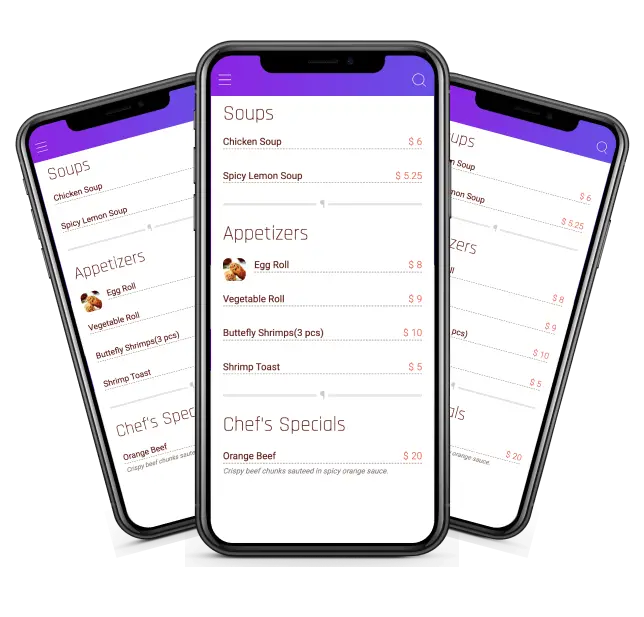 MenuLook, the newest way to create digital and QR menus - digital menu views